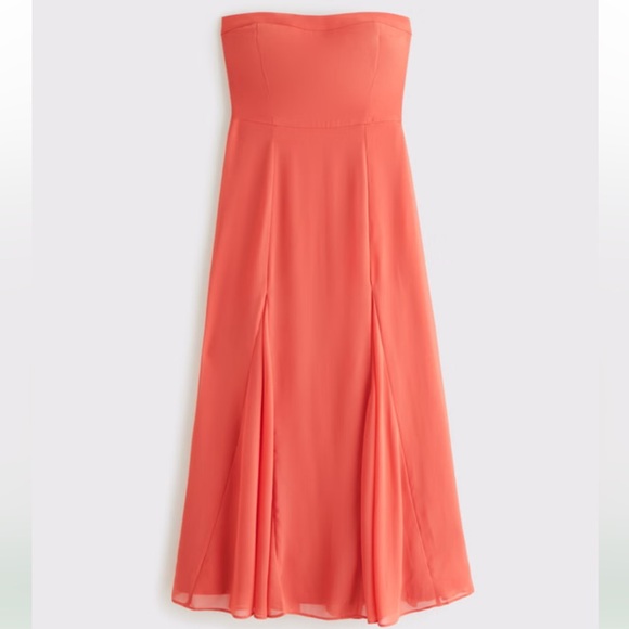 The A&F Camille Strapless Godet Midi Dress - Picture 3 of 3